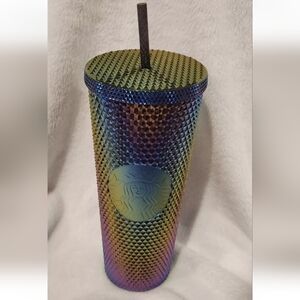 Starbucks 2023 Fall Oil Slick Rainbow Studded Tumbler Cold Cup Venti *NEW*
